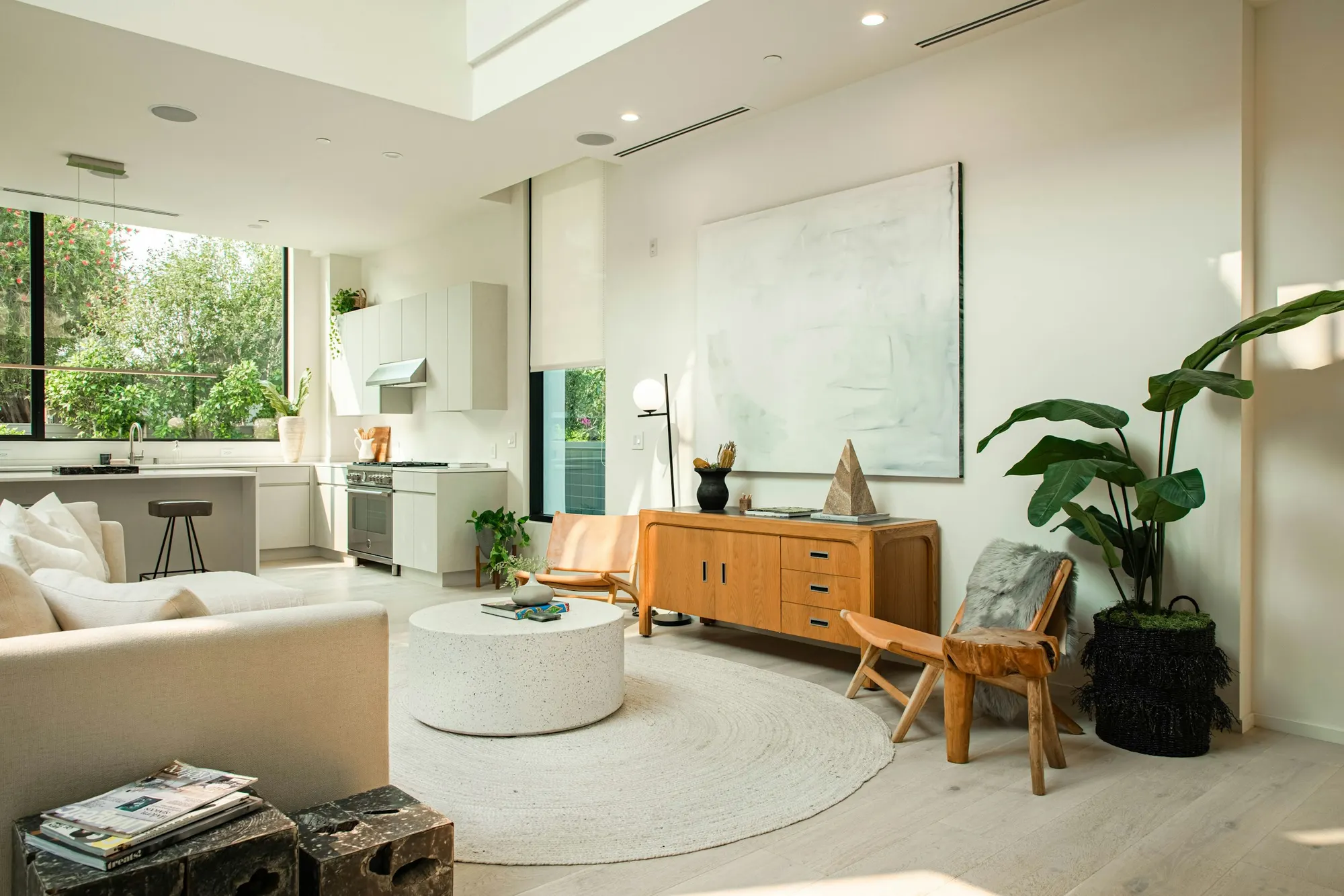 A bright, freshly finished open-plan living space