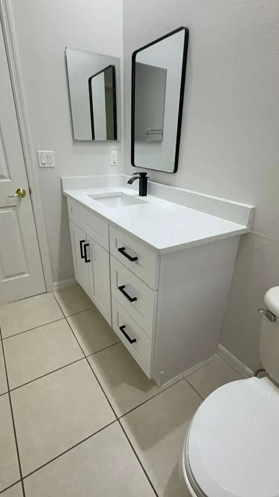 Vanity cleaned by Lima Cleaning Services